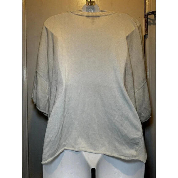 Eri & Ali Women Short Open Sleeve V Neck Top Blouse Shirt SizeXS CROPPED - Picture 3 of 6